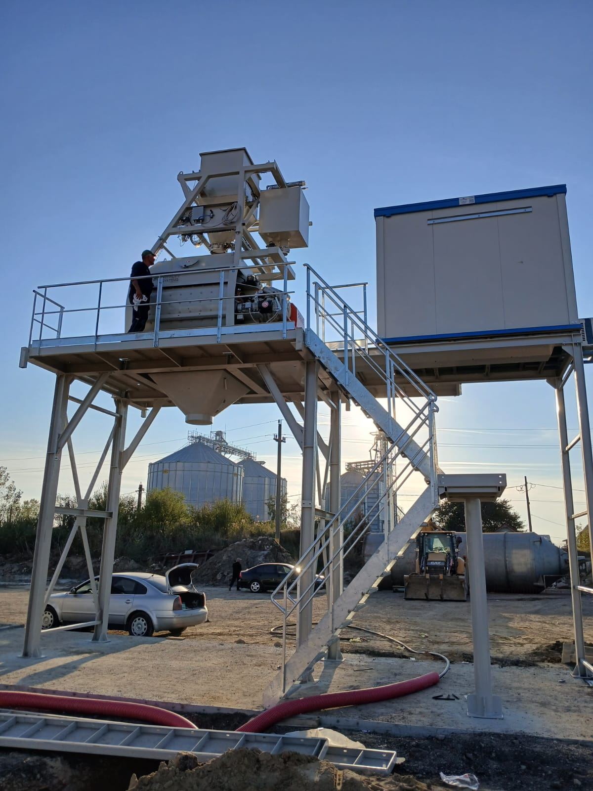 Batching plant installation in Romania